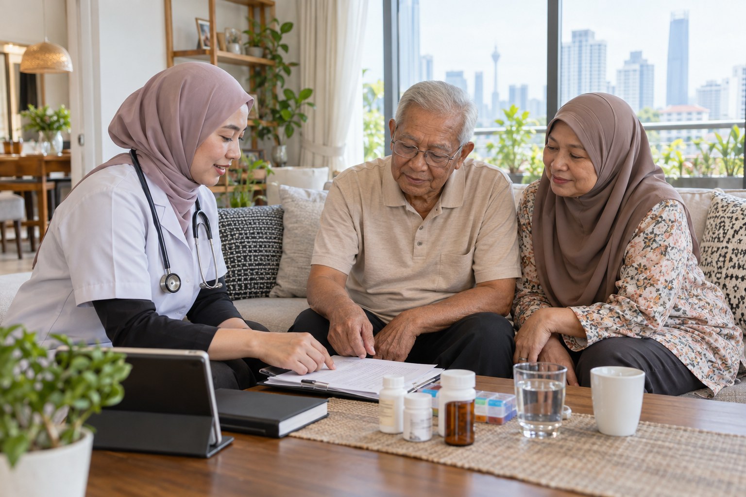 Elderly home medical care